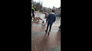 Amsterdam man eats pepper spray and tries to bite police dog!!