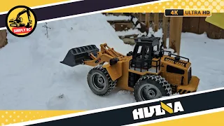 Huina  Rc Excavator And Bulldozer Skiing Construction With On Snow Terrain! #SimplyRC 4k UHD Video