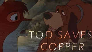 The Fox and the Hound - Tod saves Copper from Bear HD