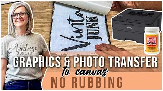 How to Transfer Images to Canvas with Mod Podge / Easy Diy Project Tutorial