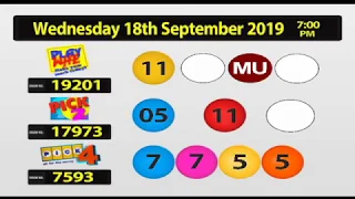 NLCB ONLINE DRAW  Wednesday 18th Sep 2019  Lotto Plus Results