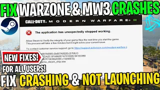 How to Fix Warzone 3 Crashing & Not Launching ( Easy FIX ) - ✅NEW UPDATED Solutions