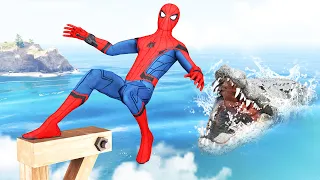 GTA 5 Epic Ragdolls Spider-man Jumps/Fails (Funny Moments in GTA 5, Compilation) #1