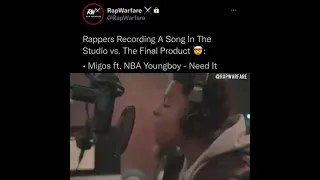 Migos ft NBA youngboy recording Need it in studio vs the final product 🔥😱