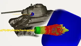 105mm Howitzer shell vs T-34 | Armor Penetration Simulation