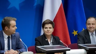 Beata Szydło po posiedzeniu Rady Europejskiej w Brukseli