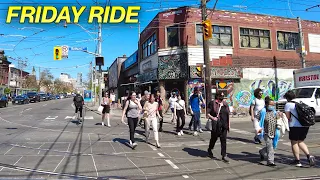 Friday in Toronto on College into Downtown Ride (May 2022)