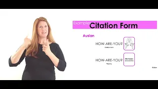 Aspects of Auslan - Citation Form