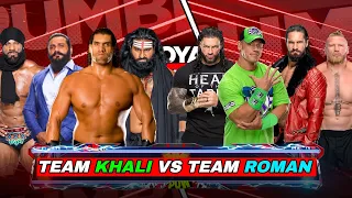 WWE 2K22 Team Great Khali Vs Team Roman Reigns Gameplay