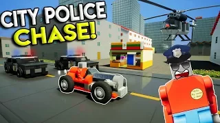 LEGO CITY POLICE CHASE & AIRPORT GETAWAY! - Brick Rigs Multiplayer Gameplay - Cops vs Robbers