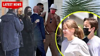 BRAD PITT ARRIVES IN ITALY TO CELEBRATE KNOX & VIVIENNE'S 14TH BIRTHDAY WITH ANGELINA JOLIE