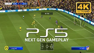 [4k 60fps] PS5 - FIFA 21 Next Gen Gameplay - Borussia Dortmund vs Atletico Madrid (HDR ON)