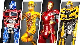 Transformers VS Superheroes || Crafting Flash, Optimus Prime, Bumblebee and Iron Man 🤖💪