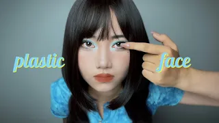 1 minute Asmr | My face is plastic💙(100% tingles| fast and ADHD friendly💗)