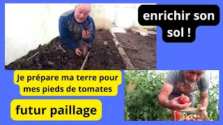 Comment préparer sa terre pour les tomates, futur paillage , compartimenter