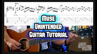 How to play Muse - Unintended Guitar Tutorial Lesson