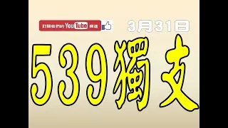 【今彩539神算】 3月31日 今彩539版路 2支 獨家專業分析 組合版路分析