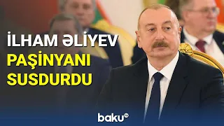 İlham Əliyev Paşinyanı susdurdu