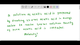 Pure acetic acid, known as glacial acetic acid, is a liquid with a density of 0.49 g/mL at 25 Â°C. …