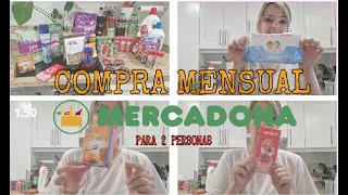 *COMPRA MENSUAL MERCADONA* | Para 2 personas | CON PRECIOS❗