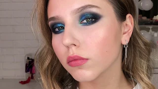 Новогодний макияж / Синее смоки / New Year's makeup / Blue smoky