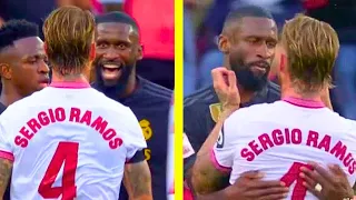 Sergio Ramos vs Antonio Rudiger in heated clash!