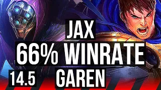 JAX vs GAREN (TOP) | 66% winrate, 7/1/3, Godlike | EUW Grandmaster | 14.5