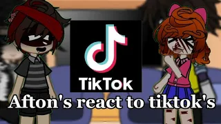 afton's react to tiktok's |GCRV |afton family |FNaF |