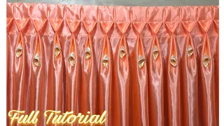 SIMPLE CURTAIN | How To Make A Simple Curtain | Peach Curtain | Full Tutorial For Beginners