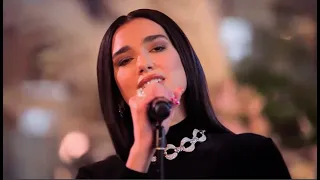 Dua Lipa performing Levitating/Pretty Please at the Elton John’s AIDS Foundation Oscars pre-party