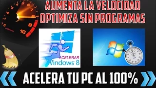 Como optimizar mi PC al 100% sin programas | Acelerar mi PC | Aumentar la velocidad