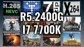 RYZEN 5 2400G vs i7 7700K BENCHMARKS | 13 Tests