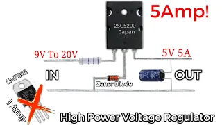 How to make a 12V To 5V 5Amps | Voltage Regulator
