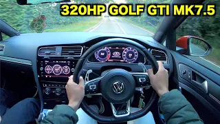 CRAZY *320BHP GOLF GTI* MK7.5 STAGE 1 POV DRIVE (Binaural Audio)