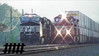 NS Trains Railfanning from Dusk to Night at Tipton, PA on Norfolk Southern's Pittsburgh Line 2018