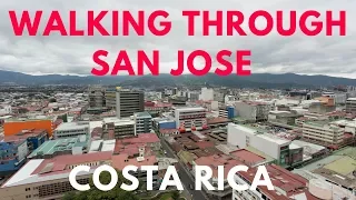 Walking through downtown San Jose, Costa Rica