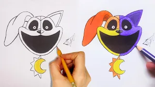 Como Desenhar DogDay e CatNap - Smiling Critters - Desenhando Poppy Playtime