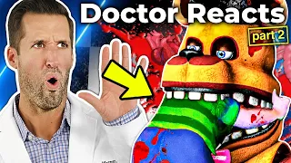 ER Doctor REACTS to Scariest Five Nights at Freddy's (FNAF) Injuries #2