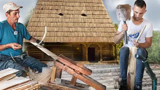 Old School Wooden Roof Making With Hand Tools