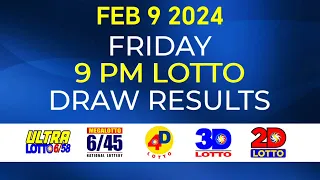 🔴[LATEST] Feb 9 2024 PCSO 9pm Draw | Lotto Results Today Philippines