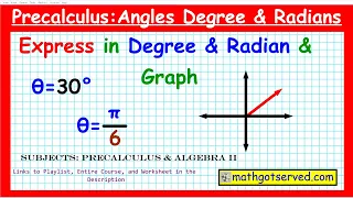 Precalculus Trigonometry Angles and Degree Radians Sketch Quadrant standard position mathgotserved