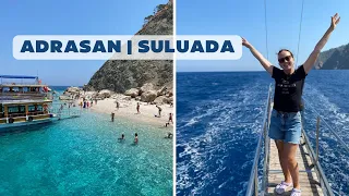 Day off in Adrasan 40$ | Boat tour to Turkish Maldives | Go camping