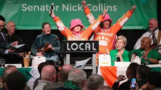 Mass. governor, lieutenant gov. wear Dunkin' tracksuits to St. Patrick's Day Breakfast