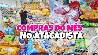 🔴COMPRAS DO MÊS NO ATACADISTA MOSTREI O VALOR TOTAL DAS COMPRAS 🤑