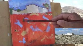 plein air water mixable oil painting (step by step).