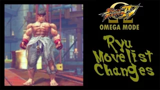 USFIV: Omega Mode - Ryu Move List Changes