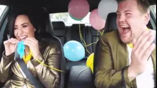 Demi Lovato & James Corden Sing Telegrams