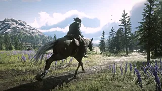 Relaxing Horse Ride in the Rain in Red Dead Redemption 2