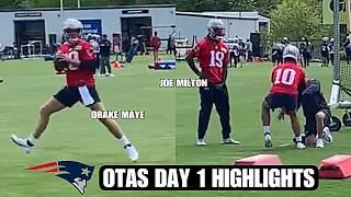 New England Patriots OTA’s DAY 1 HIGHLIGHTS: Drake Maye shows of CRAZY Footwork & ACCURACY!