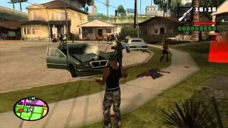 Прохождение Grand Theft Auto San Andreas Беспредел на улицах + мотогонка + поездка на танке